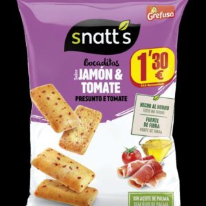 Bolsa Bocaditos Snatt`s Jamón y Tomate Grefusa